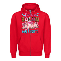 Red don't go bacon my heart olivia Zipper Hoodie - OliviaCreatesArt