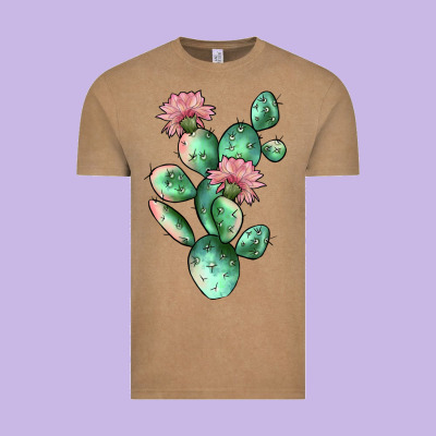 Cactus 5 Vintage Tee Designed By Jahusdesignshop