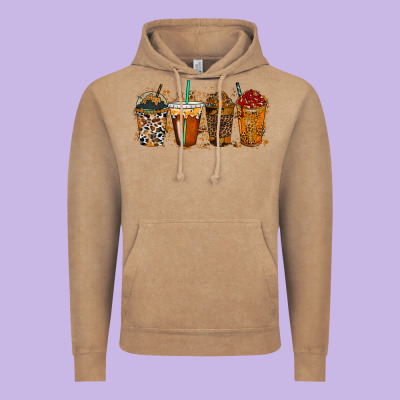Leopard And Cowhide Drink Vintage Hoodie Designed By Racoondesign