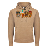 Vintage Coffee leopard and cowhide drink Vintage Hoodie - RacoonDesign