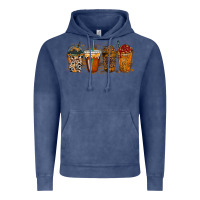 Vintage Denim leopard and cowhide drink Vintage Hoodie - RacoonDesign