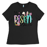 Black he is risen indeed Ladies Tee - MaliasSmallBusiness
