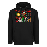 Black Santa's Favorite Softball Coach For Christmas Heavyweight Hoodie - FaDigitalArtStudio