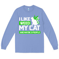 Colony Blue Cat Weed I Like My Cat Gift Long Sleeve Tee - Bettercallsaul