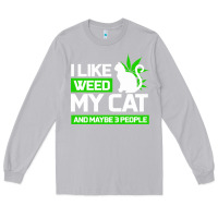 Moon Dust Cat Weed I Like My Cat Gift Long Sleeve Tee - Bettercallsaul