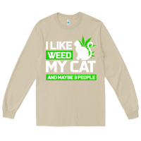 Mushroom Cat Weed I Like My Cat Gift Long Sleeve Tee - Bettercallsaul
