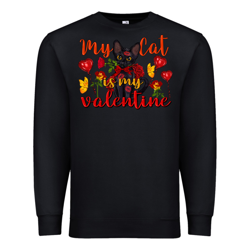 My Cat Is My Valentine Valentine's Day Premium Sweatshirt by FaDigitalArtStudio | Teevron