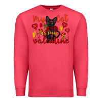 Cardinal my cat is my valentine valentine's day Premium Sweatshirt - FaDigitalArtStudio