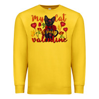 Lemon my cat is my valentine valentine's day Premium Sweatshirt - FaDigitalArtStudio