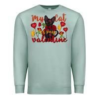Seafoam my cat is my valentine valentine's day Premium Sweatshirt - FaDigitalArtStudio