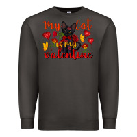 Smoke my cat is my valentine valentine's day Premium Sweatshirt - FaDigitalArtStudio