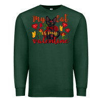 Sports Green my cat is my valentine valentine's day Premium Sweatshirt - FaDigitalArtStudio