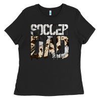 Black no background soccer dad Ladies Tee - Jasminsmagicworld