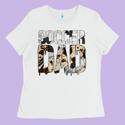 No Background Soccer Dad Ladies Tee Designed By Jasminsmagicworld