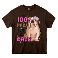 Chocolate Brown 100 days of school Heavy Core Tee - MaliasSmallBusiness