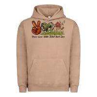 Pigment Burro Peace Love White Tailed Buck Deer Urban Hoodie - LillyAllenDesigns