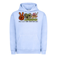 Pigment Grape Ice Peace Love White Tailed Buck Deer Urban Hoodie - LillyAllenDesigns