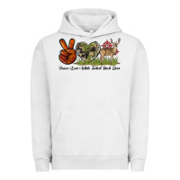 Pigment Lunar Rock Peace Love White Tailed Buck Deer Urban Hoodie - LillyAllenDesigns