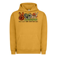 Pigment Peanut Butter Peace Love White Tailed Buck Deer Urban Hoodie - LillyAllenDesigns