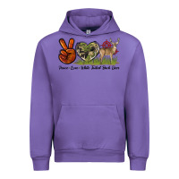 Tulip Peace Love White Tailed Buck Deer Urban Hoodie - LillyAllenDesigns