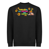Black fueled by ıced coffee and anxiety Heavyweight Sweatshirt - TumblerDesignByShophia