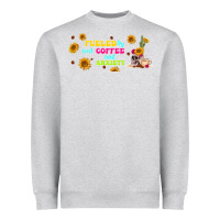 Heather Grey fueled by ıced coffee and anxiety Heavyweight Sweatshirt - TumblerDesignByShophia