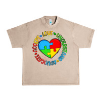 French Oak autism awareness puzzle heart love understand advo Urban Heavy Tee - Artiststas