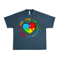 Midnight Navy autism awareness puzzle heart love understand advo Urban Heavy Tee - Artiststas