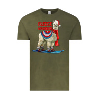 Vintage Olive Fleece Navidad Alpaca Vintage Tee - LillyAllenDesigns