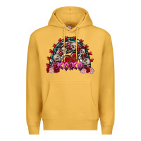 Mustard Skull Xoxo rainbow Valentine's Day Premium Hoodie - FaDigitalArtStudio