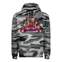 Slate Camo Skull Xoxo rainbow Valentine's Day Premium Hoodie - FaDigitalArtStudio
