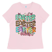 Bubblegum Pink easter vibes Ladies Tee - MaliasSmallBusiness