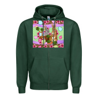 Sports Green Easter eggs bunnys basket Zipper Hoodie - OliviaCreatesArt
