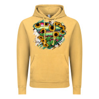Vintage Mustard South Carolina State Map Vintage Hoodie - RanaPortraitStore