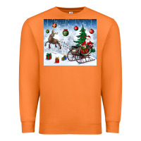 Carrot christmas santa deer and presents Premium Sweatshirt - BundleAndBundleShop