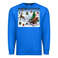 True Royal christmas santa deer and presents Premium Sweatshirt - BundleAndBundleShop