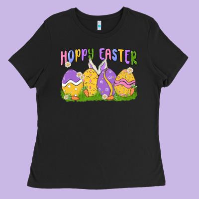 Hoppy Easter Ladies Tee Designed By Maliassmallbusiness