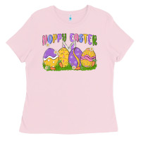 Bubblegum Pink hoppy easter Ladies Tee - MaliasSmallBusiness