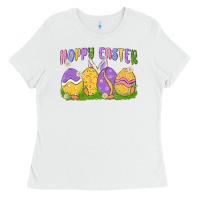 White hoppy easter Ladies Tee - MaliasSmallBusiness