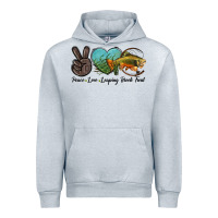 Heather Grey Peace Love Leaping Brook Trout Urban Hoodie - LillyAllenDesigns