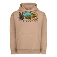 Pigment Burro Peace Love Leaping Brook Trout Urban Hoodie - LillyAllenDesigns