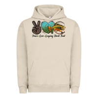 Pigment French Oak Peace Love Leaping Brook Trout Urban Hoodie - LillyAllenDesigns