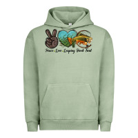 Pigment Oil Green Peace Love Leaping Brook Trout Urban Hoodie - LillyAllenDesigns