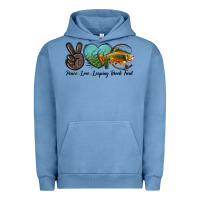 Pigment Pebble Blue Peace Love Leaping Brook Trout Urban Hoodie - LillyAllenDesigns