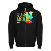 Black sweet summer time pineapple Zipper Hoodie - CowCowDesign