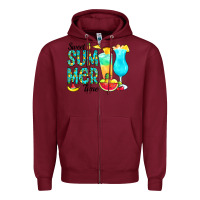 Burgundy sweet summer time pineapple Zipper Hoodie - CowCowDesign