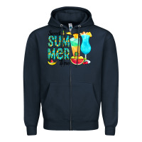 Navy sweet summer time pineapple Zipper Hoodie - CowCowDesign