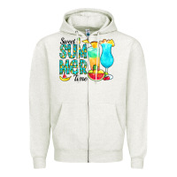Oatmeal Heather sweet summer time pineapple Zipper Hoodie - CowCowDesign