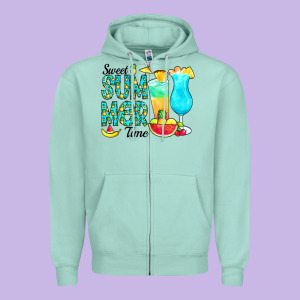 Sweet Summer Time Pineapple Zipper Hoodie Designed By Cowcowdesign