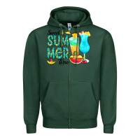 Sports Green sweet summer time pineapple Zipper Hoodie - CowCowDesign